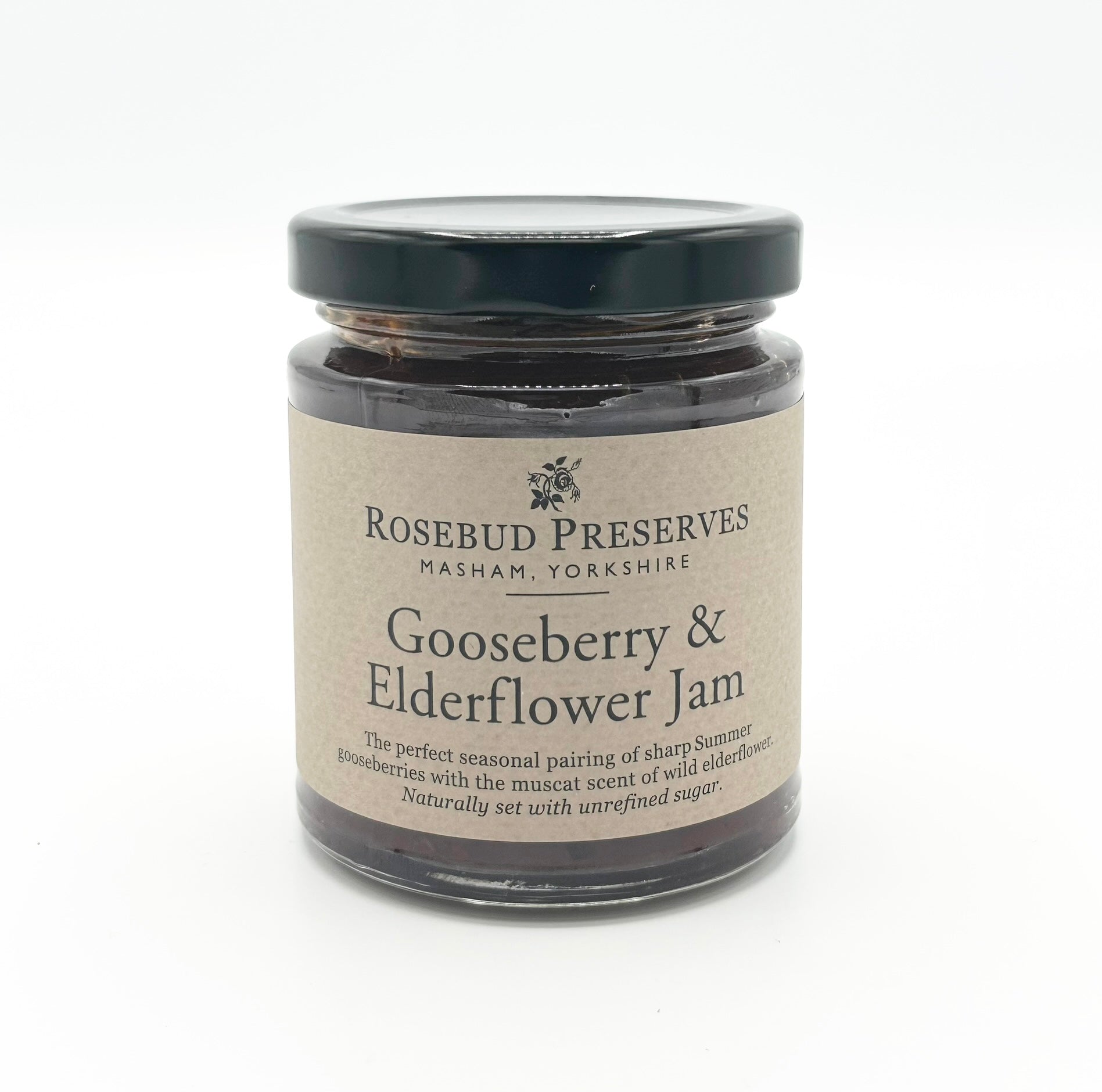 Rosebud preserves Gooseberry & Elderflower jam
